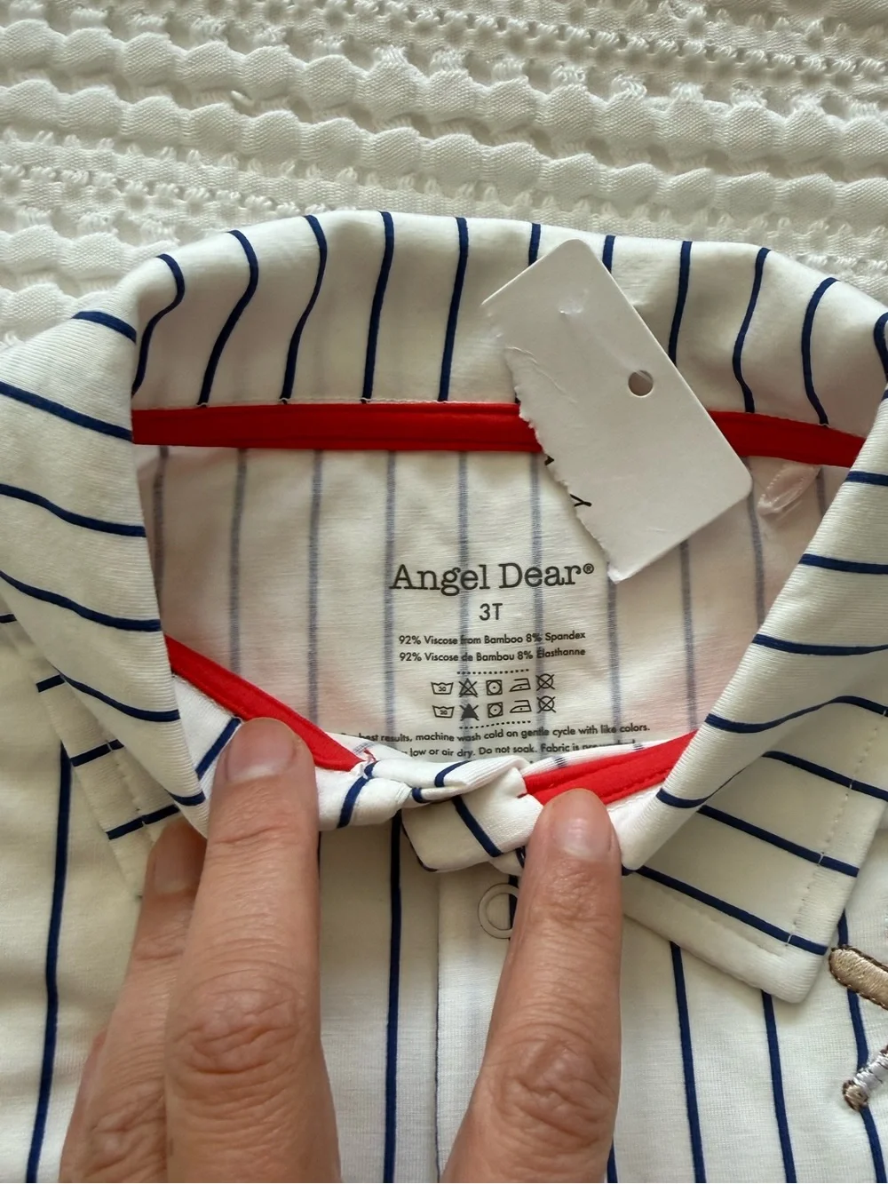 Angel Dear - NWT 3T Baseball White Polo with Navy Stripes and Matching Shorts